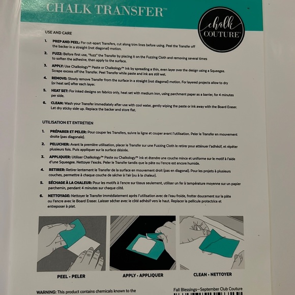 Fall Blessings Chalk Couture Transfer Size B - Picture 3 of 3